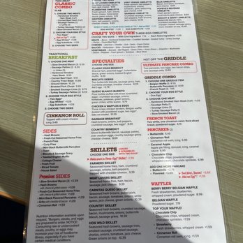 Jimmy's Egg - a menu on a table - Breakfast & Brunch Near Me - Oklahoma City, Oklahoma