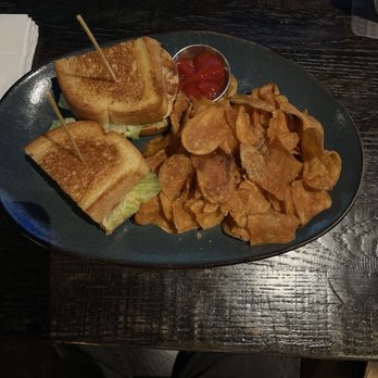 Tavern in the Square - Grilled chicken and avocado with homemade chips - New American Near Me - Wrentham, Massachusetts Tavern in the Square - Grilled chicken and avocado with homemade chips - New American Near Me - Wrentham, Massachusetts