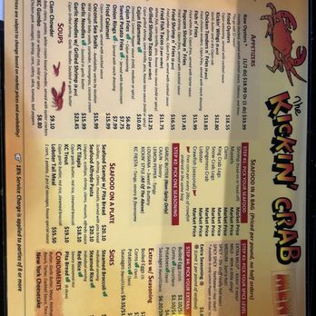 The Kickin' Crab - Menu - Cajun/Creole Near Me - Westminster, California