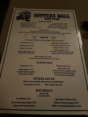 Menu photo 2 Sutter's Mill Restaurant Simi Valley, CA