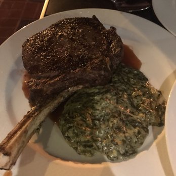 TOWN - Rib eye med rare w creamed spinach - Steakhouses Near Me - San Carlos, California TOWN - Rib eye med rare w creamed spinach - Steakhouses Near Me - San Carlos, California