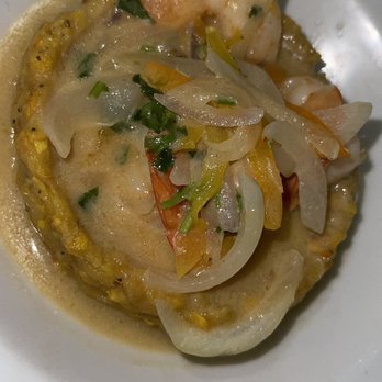 Zazones Caribbean Kitchen - Mofongo relleno de camarones al ajillo. Yummm - Seafood Near Me - Aguadilla, Puerto Rico