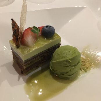 Miku - Green tea opera cake - Japanese Near Me - Toronto, Ontario