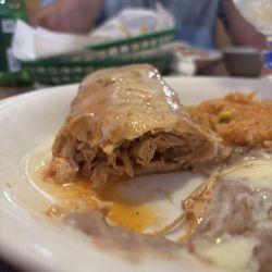 Zapata Mexican Restaurant - Inside of chicken chimichanga