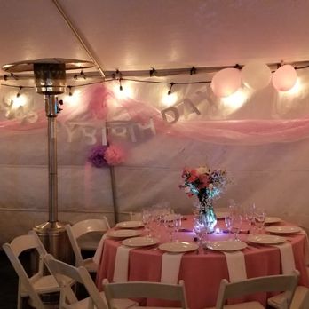 The Bakers Oven & Creamery - Tonya did table table setting (minus center piece) for 6 tables of 10 guest. - Caterers Near Me The Bakers Oven & Creamery - Tonya did table table setting (minus center piece) for 6 tables of 10 guest. - Caterers Near Me