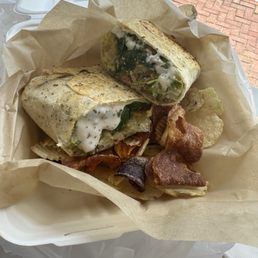 Bacon burger wrap special Bacon burger wrap special