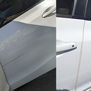 Go Mobile Auto Detailing - Before & after of scratch on left door. Not completely gone but I understand it was pretty bad before so I'm happy that majority is gone! - Auto Detailing Near Me