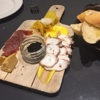 Gunshow - Charcuterie from the sea. Uni butter on the bottom left - New American Near Me - Atlanta, Georgia