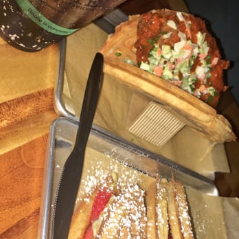 Bruxie - Buffalo waffle sandwich and creme Brûlée waffle - Sandwiches Near Me - Orange, California Bruxie - Buffalo waffle sandwich and creme Brûlée waffle - Sandwiches Near Me - Orange, California