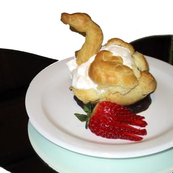 HeavenScent Catering - Swan Puff Pastry Floating On Chocolate Sauce - Wedding Planning Near Me - Nanaimo, British Columbia HeavenScent Catering - Swan Puff Pastry Floating On Chocolate Sauce - Wedding Planning Near Me - Nanaimo, British Columbia