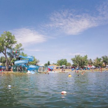 Park Lake - The water slide, and open swimming area. - Water Parks Near Me Park Lake - The water slide, and open swimming area. - Water Parks Near Me