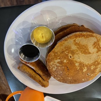 Kale My Name - Pancakes and Beyond Meat sausage. - Vegetarian Near Me - Chicago, Illinois Kale My Name - Pancakes and Beyond Meat sausage. - Vegetarian Near Me - Chicago, Illinois