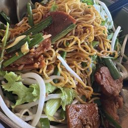 Dry noodles after mixing up, plenty of protein, plenty of flavor!