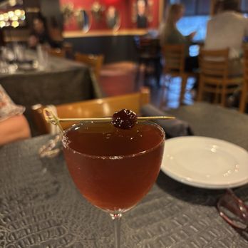 The Jefferson - The Painting the Town Red cocktail. Their take on the traditional Manhattan! - American Near Me - Warwick, Rhode Island The Jefferson - The Painting the Town Red cocktail. Their take on the traditional Manhattan! - American Near Me - Warwick, Rhode Island