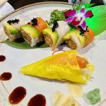 Ninja Sushi - Hero roll and salmon hand roll in soy paper ( yummy!) - Japanese Near Me - Colesville, Maryland Ninja Sushi - Hero roll and salmon hand roll in soy paper ( yummy!) - Japanese Near Me - Colesville, Maryland