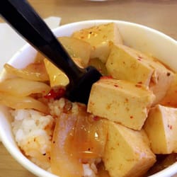 Kokoro - Tasty spicy tofu and sticky rice with vegetables!