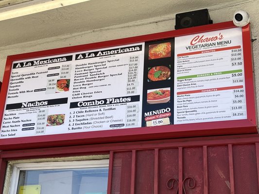 Menu photo 2 GE Chano's Los Angeles, CA