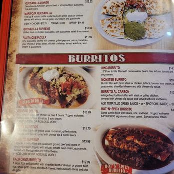 Los Ponchos Mexican Grill - Menu - Mexican Near Me - Lake Charles, Louisiana