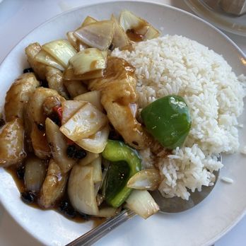 Little Hong Kong - Lunch special fish with black bean sauce and white steamed rice - Chinese Near Me - El Cerrito, California