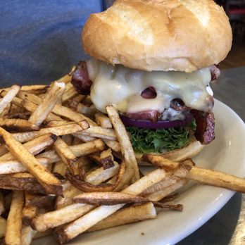 The Brakeman American Grill - Pastrami burger w fries. - Burgers Near Me - Victor, Idaho The Brakeman American Grill - Pastrami burger w fries. - Burgers Near Me - Victor, Idaho