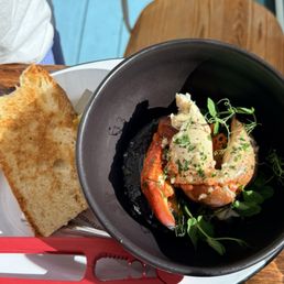 One of the specials, rock crab in garlic butter. One of the specials, rock crab in garlic butter.