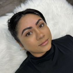 Nude Lux Studio - Brow lamination, wax, and tint on previous permanent makeup brows