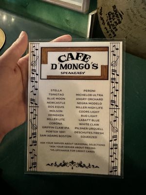 Cafe D'Mongos Speakeasy by null