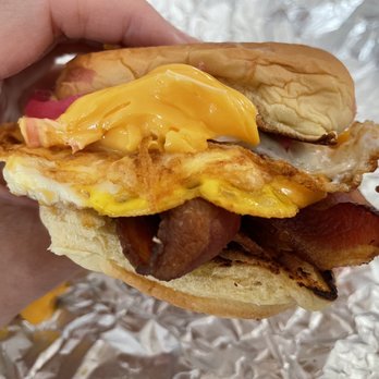Thoroughfare - Bacon egg and cheese breakfast sandwich with a pickled onion mod. Soooooooooo gooooodddd - Burgers Near Me - Yarmouth, Maine Thoroughfare - Bacon egg and cheese breakfast sandwich with a pickled onion mod. Soooooooooo gooooodddd - Burgers Near Me - Yarmouth, Maine