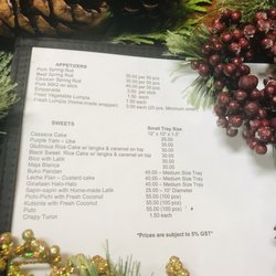 CABALEN SWEETS MENU