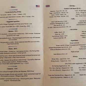 Signature Montmartre - Menu (dishes rotates regularly) - Asian Fusion Near Me - Paris, 75