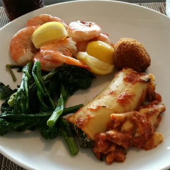 Audi Yankees Club - Manicotti, broccolini,cocktail shrimp - Sports Bars Near Me - Bronx, New York
