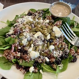 Incan Quinoa Salad $12.95 unassuming visually but wow, incredibly delicious! Incan Quinoa Salad $12.95 unassuming visually but wow, incredibly delicious!