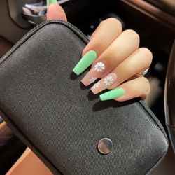 Nails with design.
