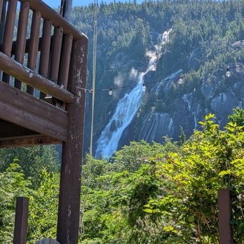 Unique Slow Rise Bakery - View of Shannon Falls from the patio - Dim Sum Near Me - Squamish, British Columbia Unique Slow Rise Bakery - View of Shannon Falls from the patio - Dim Sum Near Me - Squamish, British Columbia