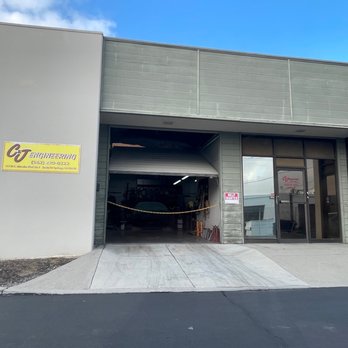 C & J Engineering - Outside, it's located in the rear of the complex. - Auto Repair Near Me - Sante Fe Springs, California
