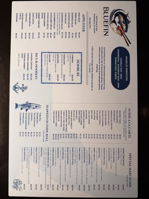 Menu photo 2 Bluefin Sushi Washington, DC, DC