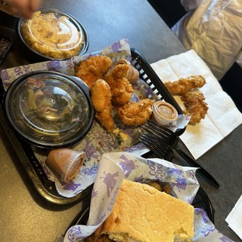 Cozy Coop - 8 piece fried chicken with cozie sauce. Sides are the collard greens, fried okra and mac&cheese - Southern Near Me - Marietta, Georgia Cozy Coop - 8 piece fried chicken with cozie sauce. Sides are the collard greens, fried okra and mac&cheese - Southern Near Me - Marietta, Georgia