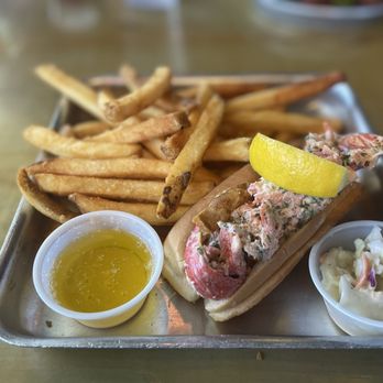 Shuckin' Shack Oyster Bar - Lobster roll, I forget the name - Sports Bars Near Me - Leland, North Carolina