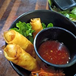 Hunan Wok - Shrimp egg rolls fried.