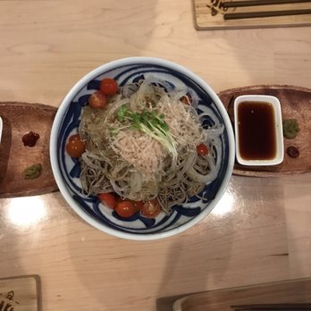 Oak & Coal - The cold soba salad. Very tasty and filling - Japanese Near Me - Costa Mesa, California