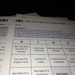 Happy Hour Project NYC - BINGO!!!