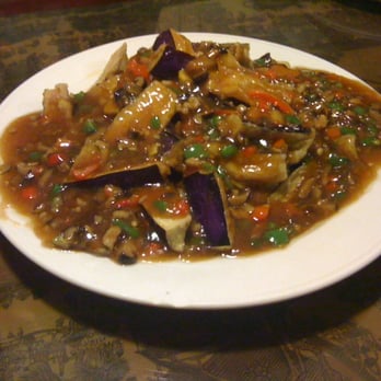 Joy Luck Buffet - Dry-sautéed Eggplant (authentic Sichuan, not on buffet or regular menu).  VERY good!! - Chinese Near Me - Saint Louis, Missouri