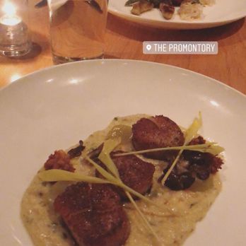 The Promontory - Scallops in the forefront; Duck breast in the back. - Bars Near Me - Chicago, Illinois