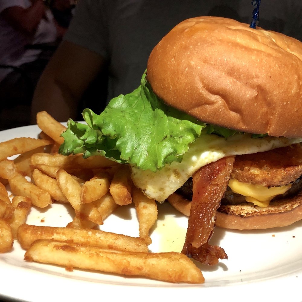 Bar 101 Eats & Drinks - Hangover burger - Sports Bars Near Me - Roseville, California Bar 101 Eats & Drinks - Hangover burger - Sports Bars Near Me - Roseville, California