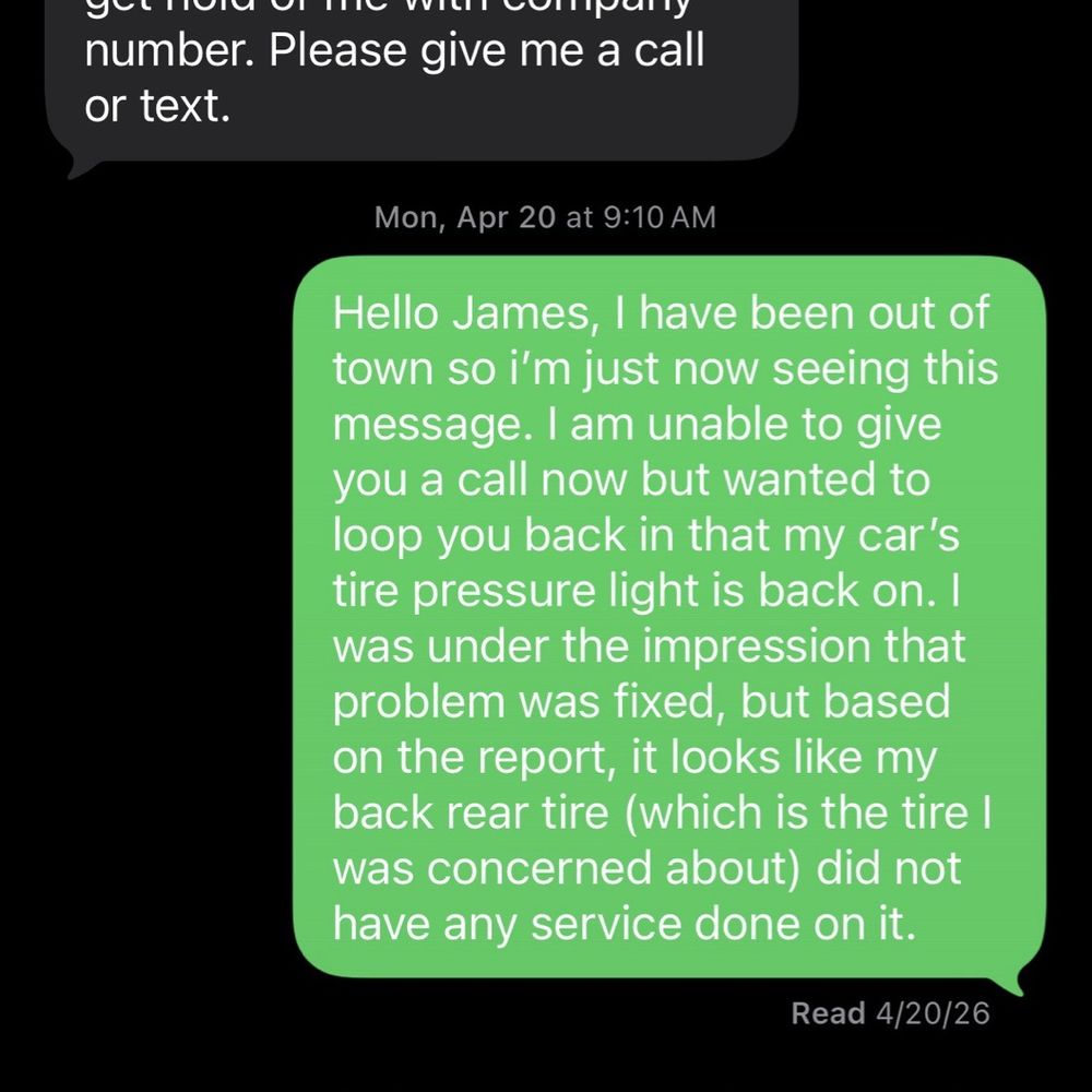 Text message ignored Text message ignored