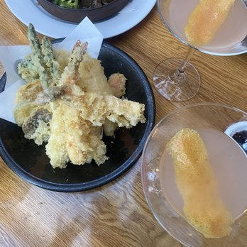 Izakaya Den - Tempura and Grapefruit Yuzu martini - Japanese Near Me - Denver, Colorado Izakaya Den - Tempura and Grapefruit Yuzu martini - Japanese Near Me - Denver, Colorado