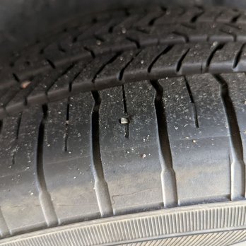 Les Schwab Tire Center - Nail or some metal object lodged in the tire tread. Tire held pressure for about 24 hours until flat. - Tires Near Me - Denver, Colorado Les Schwab Tire Center - Nail or some metal object lodged in the tire tread. Tire held pressure for about 24 hours until flat. - Tires Near Me - Denver, Colorado