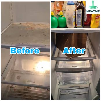 Neatme Cleaning Service - Fridge before and after deep cleaning - Home Cleaning Near Me Neatme Cleaning Service - Fridge before and after deep cleaning - Home Cleaning Near Me