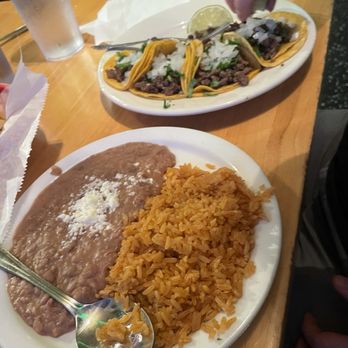 Aliyahs Kitchen Seafood & Grill - Tacos. Side of rice and beans. - Mexican Near Me - Paso Robles, California