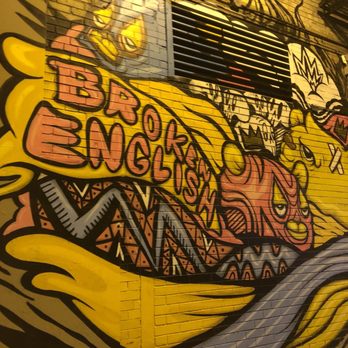 Broken English Taco Pub - The Loop - The wall outside the restaurant. Love it! - Mexican Near Me - Chicago, Illinois Broken English Taco Pub - The Loop - The wall outside the restaurant. Love it! - Mexican Near Me - Chicago, Illinois